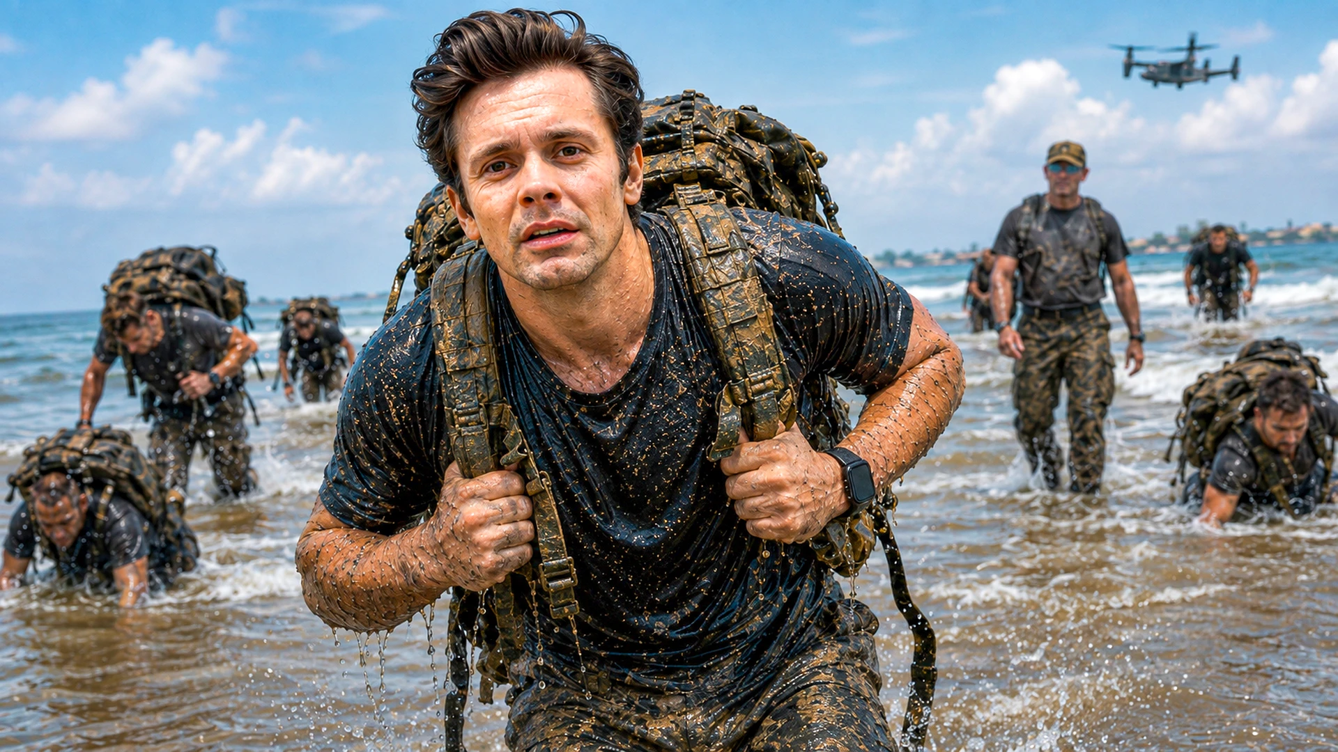 Documentary thumbnail showing military training in the ocean